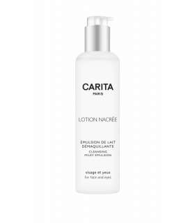 Lotion Nacrée Lait Démaquillant Visage et Yeux de Carita